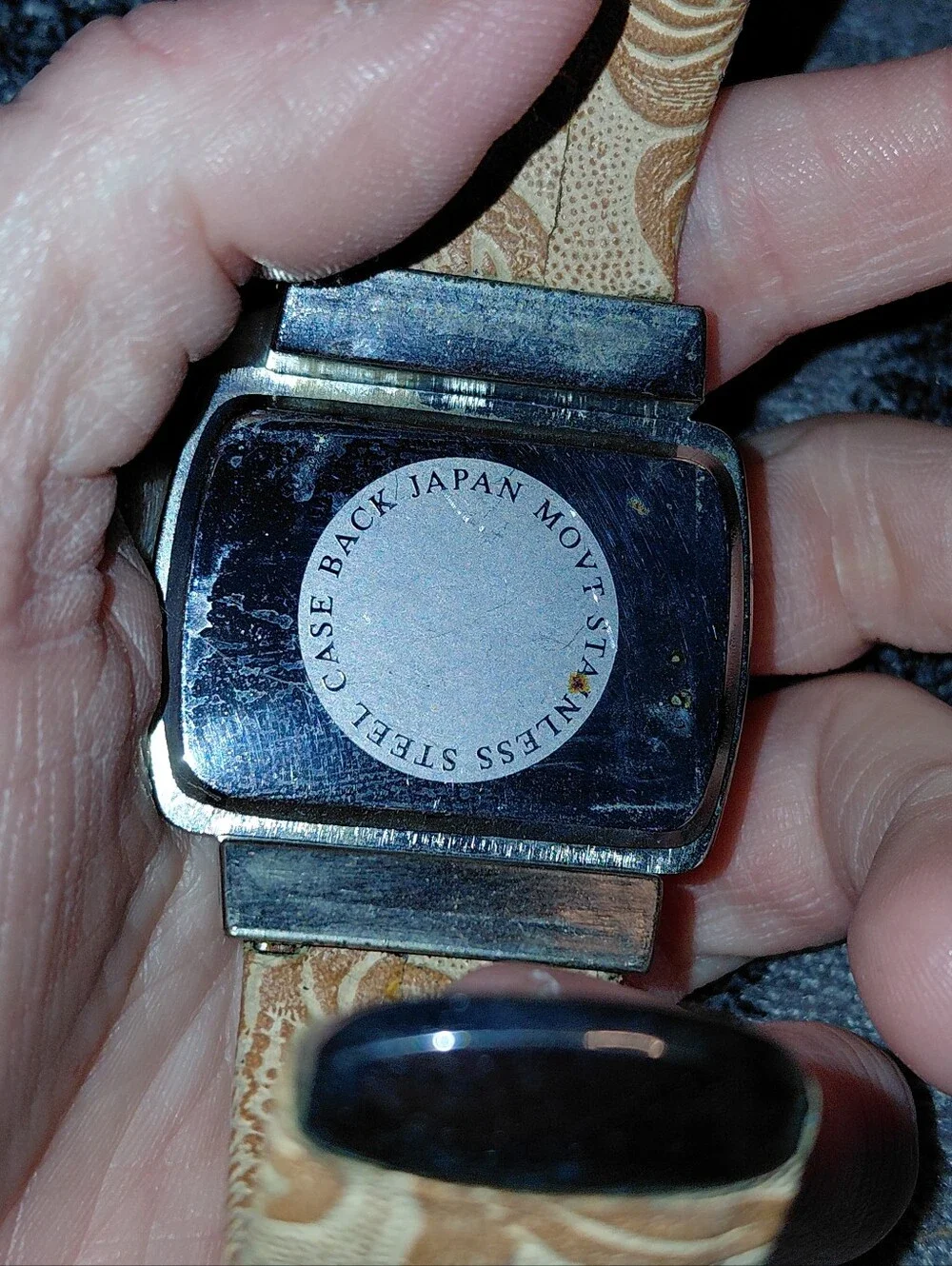 ECHO Vintage Rectangular Quartz Watch Floral Cuff Band Y2K Boho Retro CC